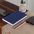 Cotton journal, 'Chic Blue' - Blue Cotton Journal with Handmade Paper Handcrafted in India