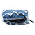 Cotton travel case, 'Azure Waves' - Blue Cotton Travel Case with Hand-Block Printed Wavy Pattern