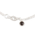 Onyx anklets, 'Radiant Courage' (pair) - Pair of Sterling Silver Anklets with Onyx Charms