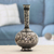 Silver inlay decorative vase, 'Peaceful Blooms' - Silver Inlay Decorative Vase Made from Copper and Zinc (image 2b) thumbail