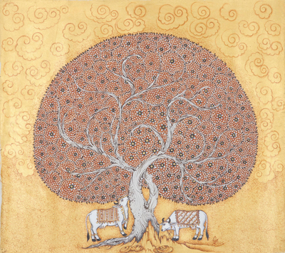 World Peace Project Folk Art Painting of Sacred Tree of Life
