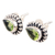 Peridot stud earrings, 'Dazzling Fortune' - Sterling Silver Stud Earrings with Pear-Shaped Peridot Gems