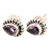 Amethyst stud earrings, 'Dazzling Trust' - Sterling Silver Stud Earrings with Pear-Shaped Amethyst Gems
