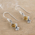Citrine dangle earrings, 'Adorable Joy' - Sterling Silver Dangle Earrings with Faceted Citrine Stones