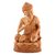 Wood world peace sculpture, 'Buddha in Peace' - World Peace Project Wood Sculpture Hand-Carved in India