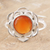 Carnelian cocktail ring, 'Evening Lotus' - Faceted Two-Carat Carnelian Lotus Cocktail Ring from India (image 2) thumbail