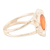 Carnelian cocktail ring, 'Evening Lotus' - Faceted Two-Carat Carnelian Lotus Cocktail Ring from India (image 2c) thumbail