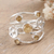 Citrine cocktail ring, 'Victory Blossom' - Floral Sterling Silver Cocktail Ring with Citrine Gemstones (image 2) thumbail
