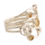 Citrine cocktail ring, 'Victory Blossom' - Floral Sterling Silver Cocktail Ring with Citrine Gemstones (image 2c) thumbail