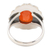 Karneol-Einzelsteinring - Ring aus Sterlingsilber und facettiertem Karneol mit einem einzelnen Stein