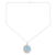 Chalcedony pendant necklace, 'Poem in Blue' - Chalcedony and Sterling Silver Pendant Necklace from India