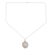 Rose quartz pendant necklace, 'Delicate Charm' - Rose Quartz and Sterling Silver Pendant Necklace from India