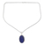 Lapis lazuli pendant necklace, 'Leaf Delight' - Lapis Lazuli and Sterling Silver Pendant Necklace from India