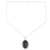 Halskette mit Onyx-Anhänger - Halskette mit Anhänger aus Sterlingsilber mit schwarzem Onyx aus Indien