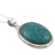 Onyx pendant necklace, 'Leaf Fantasy' - Green Onyx and Sterling Silver Pendant Necklace from India