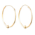 Gold-plated hoop earrings, 'Sophisticated Lights' - 14k Gold-Plated Hoop Earrings with Beads from India