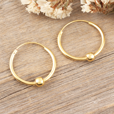 Gold-plated hoop earrings, Sophisticated Sparkles