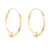 Gold-plated hoop earrings, 'Sophisticated Sparkles' - 14k Gold-Plated Hoop Earrings with Little Beads from India