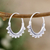 Sterling silver hoop earrings, 'Round Dream' - Sterling Silver Hoop Earrings with Dot Accents from India (image 2) thumbail