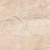 Sterling silver hoop earrings, 'Stylish Halo' - Polished Sterling Silver Hoop Earrings from India (image 2b) thumbail