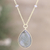 Gold-plated labradorite pendant necklace, 'Evening Glitter' - 18k Gold-Plated Pendant Necklace with Labradorite Gemstones (image 2) thumbail
