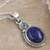 Lapis lazuli pendant necklace, 'Royal Flare' - Exquisite Sterling Silver Pendant Necklace with Lapis Lazuli (image 2b) thumbail