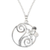 Cultured pearl pendant necklace, 'Floral Style' - Floral Sterling Silver Pendant Necklace with Cultured Pearl (image 2c) thumbail