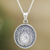 Rainbow moonstone pendant necklace, 'Iridescent Charm' - Rainbow Moonstone 925 Silver Pendant Necklace