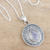 Rainbow moonstone pendant necklace, 'Iridescent Charm' - Rainbow Moonstone 925 Silver Pendant Necklace (image 2b) thumbail