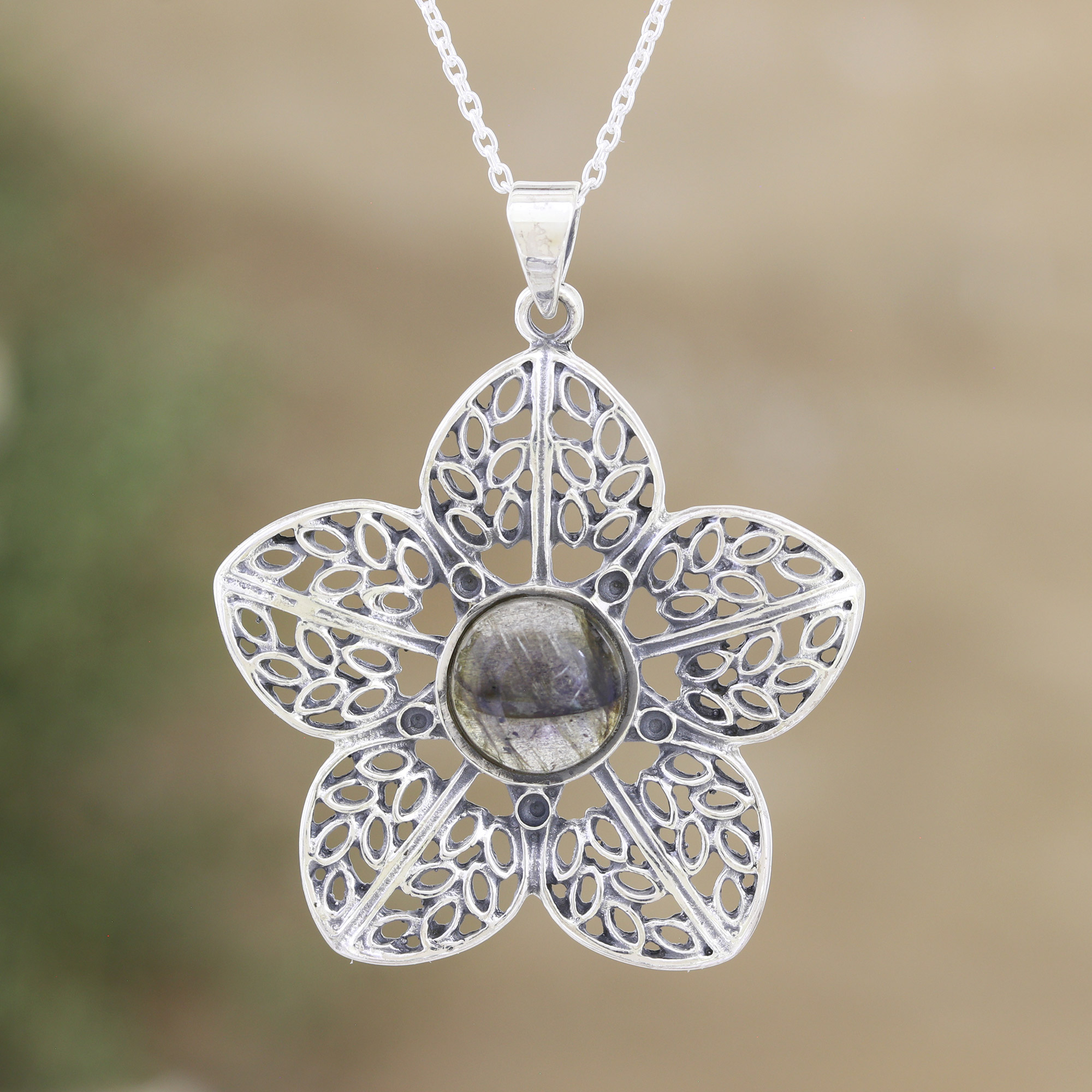 Silver Heart Filigree Jali Locket Pendant