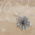 Labradorite pendant necklace, 'Floral Attraction' - Sterling Silver Flower Pendant Necklace with Labradorite (image 2b) thumbail