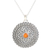 Onyx pendant necklace, 'Love in Orange' - Sterling Silver Pendant Necklace with Orange Onyx Stone thumbail