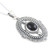 Onyx pendant necklace, 'Night Enchantment' - Onyx and Sterling Silver Pendant Necklace Crafted in India (image 2c) thumbail