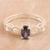 Iolite single stone ring, 'Infinity Blue' - Iolite and Sterling Silver Single Stone Ring from India (image 2) thumbail