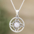 Cultured pearl pendant necklace, 'Pure Elegance' - Cultured Pearl Sterling Silver Celtic Star Pendant Necklace (image 2) thumbail