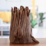 Reclaimed wood sculpture, 'Memories of the Woods' - Handcrafted Reclaimed Eucalyptus Wood Sculpture in Brown