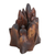 Reclaimed wood sculpture, 'Human Forest' - Handcrafted Reclaimed Jamun Wood Sculpture in Natural Brown