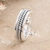 Sterling silver band ring, 'Braided Future' - Sterling Silver Band Ring with Combination Finish