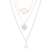 Rose quartz strand pendant necklace, 'Unconditional Nature' - Sterling Silver 3-Strand Pendant Necklace with Rose Quartz thumbail