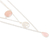 Rose quartz strand pendant necklace, 'Unconditional Nature' - Sterling Silver 3-Strand Pendant Necklace with Rose Quartz (image 2d) thumbail