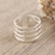Sterling silver wrap toe ring, 'Trendy Exoticism' - Polished Sterling Silver Wrap Toe Ring Crafted in India thumbail