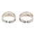 Sterling silver toe rings, 'Calm Waves' (pair) - Sterling Silver Toe Rings with Wavy Pattern (Pair)