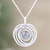 Labradorite pendant necklace, 'Modern Shield' - Sterling Silver Pendant Necklace with Natural Labradorite (image 2) thumbail