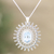 Blue topaz pendant necklace, 'Iridescent Sun' - 6-Carat Blue Topaz Pendant Necklace from India (image 2) thumbail