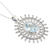 Blue topaz pendant necklace, 'Iridescent Sun' - 6-Carat Blue Topaz Pendant Necklace from India (image 2d) thumbail