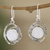 Rainbow moonstone dangle earrings, 'Balance Cosmos' - Sterling Silver Dangle Earrings with Rainbow Moonstones