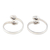 Cubic zirconia toe rings, 'Luminous Nature' (pair) - Sterling Silver Toe Rings with Cubic Zirconia Stones (Pair)