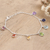 Multi-gemstone charm bracelet, 'Sweet Rainbow Souls' - Sterling Silver Charm Bracelet with Faceted Gemstones (image 2b) thumbail