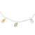 Multi-gemstone charm bracelet, 'Sweet Rainbow Souls' - Sterling Silver Charm Bracelet with Faceted Gemstones (image 2c) thumbail