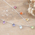 Multi-gemstone charm necklace, 'Sweet Rainbow Souls' - Sterling Silver Charm Necklace with Faceted Gemstones (image 2b) thumbail
